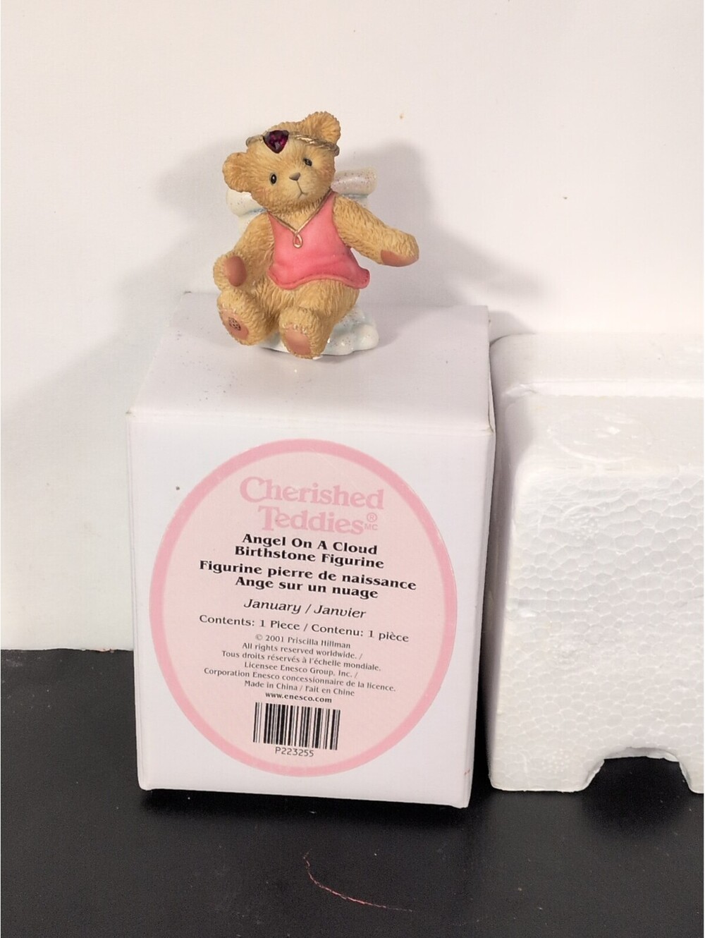 Avon Cherished Teddies Angel On Cloud January With Box and Inserts